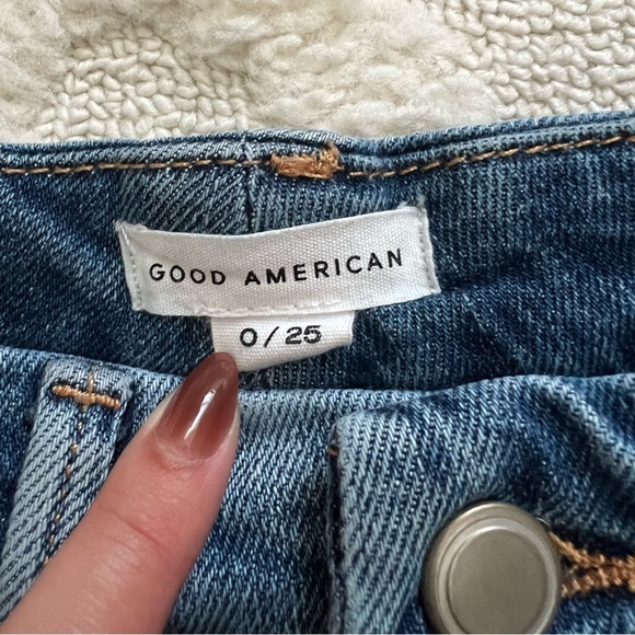 Good American High Rise Skinny Distressed Jeans - Picture 3 of 6